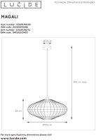 LUCIDE MAGALI - Pendelleuchten - Ø 56 cm - 1xE27 -...