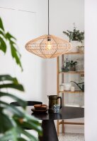 LUCIDE MAGALI - Pendelleuchten - Ø 56 cm - 1xE27 - Helles Holz