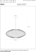 LUCIDE MESH - Pendelleuchten - Ø 85 cm - 3xE27 -...