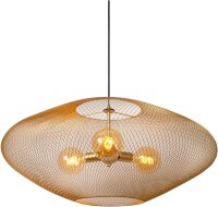 LUCIDE MESH - Pendelleuchten - Ø 85 cm - 3xE27 - Mattes Gold/Messing