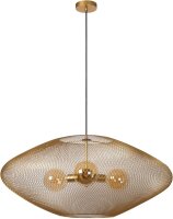 LUCIDE MESH - Pendelleuchten - Ø 85 cm - 3xE27 - Mattes Gold/Messing