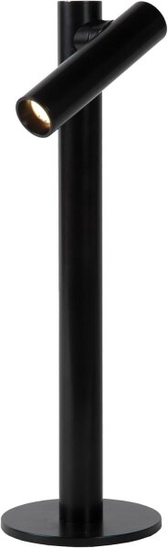 LUCIDE ANTRIM - wiederaufladbare Schreibtischlampe Innen/Außen - Akku/Batterie - LED Dim. - 1x2,2W 2700K - IP54 - Mit kabelloser Ladestation - Schwarz