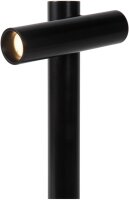 LUCIDE ANTRIM - wiederaufladbare Schreibtischlampe Innen/Außen - Akku/Batterie - LED Dim. - 1x2,2W 2700K - IP54 - Mit kabelloser Ladestation - Schwarz