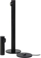 LUCIDE ANTRIM - wiederaufladbare Schreibtischlampe Innen/Außen - Akku/Batterie - LED Dim. - 1x2,2W 2700K - IP54 - Mit kabelloser Ladestation - Schwarz