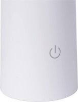 LUCIDE JIVE - wiederaufladbare Tischlampe Innen/Außen - Akku/Batterie - Ø 13,7 cm - LED Dim. - CCT - 1x3W 2800K/6500K - IP44 - Weiß