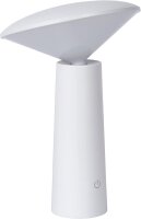LUCIDE JIVE - wiederaufladbare Tischlampe Innen/Außen - Akku/Batterie - Ø 13,7 cm - LED Dim. - CCT - 1x3W 2800K/6500K - IP44 - Weiß