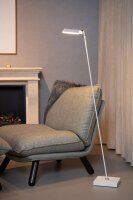 LUCIDE AARON - Stehlampe Mit Leselampe - LED Dim. - CCT - 1x12W 2700K/4000K - Weiß