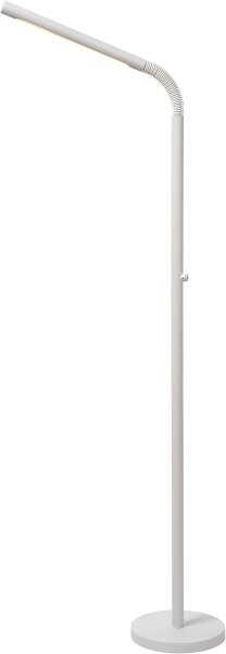 LUCIDE GILLY - wiederaufladbare Stehlampe Mit Leselampe - Akku/Batterie - LED Dim. - 1x6W 2700K - Weiß