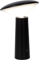 LUCIDE JIVE - wiederaufladbare Tischlampe Innen/Außen - Akku/Batterie - Ø 13,7 cm - LED Dim. - CCT - 1x3W 2800K/6500K - IP44 - Schwarz