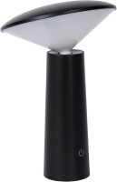 LUCIDE JIVE - wiederaufladbare Tischlampe Innen/Außen - Akku/Batterie - Ø 13,7 cm - LED Dim. - CCT - 1x3W 2800K/6500K - IP44 - Schwarz