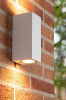 LUCIDE ZARO - Wandstrahler/Wandleuchte Innen/Außen - 2xGU10 - IP44 - Weiß