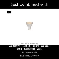 LUCIDE ZARO - Wandstrahler/Wandleuchte Innen/Außen - 2xGU10 - IP44 - Weiß