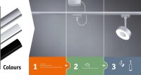 Paulmann URail LED Schienenspot Pane 7,4W 2700K dimmbar Weiß/Chrom matt 400 lm – Art. 95374