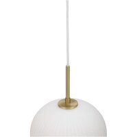 Pendelleuchte Design Deckenlampe Splendid Delight Ø 25cm Glas Weiß Gold  E27