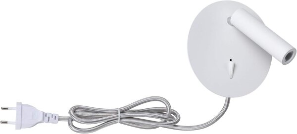 Paulmann Tabari LED Wandleuchte 4W 3000K Warmweiß Weiß/Chrom mit Schalter – Art. 78917