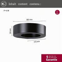 Paulmann Renga LED Außenwandleuchte 5W 3000K IP44 Anthrazit seewasserfest – Art. 94720