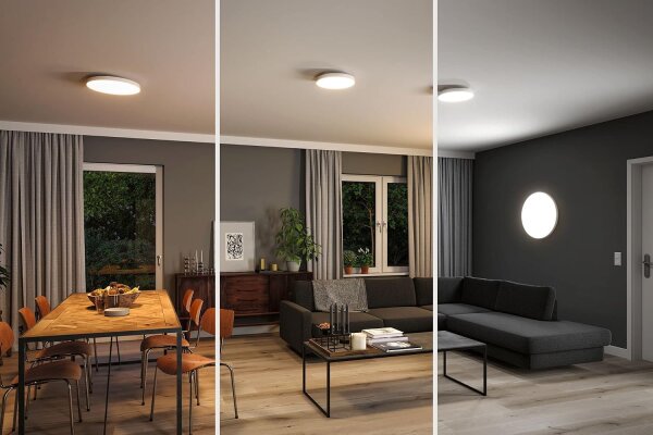 Paulmann Velora LED Panel rund Ø300 mm 13W WhiteSwitch 3000K–4000K–6500K Weiß Deckenleuchte – Art. 79892
