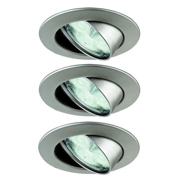 Paulmann Premium Einbauleuchten Set RGB Wellness LED 3x3W 30VA 230V 83mm Chrom matt/Alu Zink