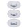 Paulmann Premium Einbauleuchten Set Sparlampe starr IP65 3x11W 230V GU10 51mm Weiß/Metall