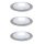 Nice Price Basic Einbauleuchten Set UpDown LED rund 3x0,3W 230/12V 45mm Satin/Kunststoff