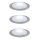 Nice Price Basic Einbauleuchten Set UpDown LED rund 3x0,3W 230/12V 45mm Satin/Kunststoff