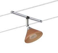 Paulmann Seil- und Schienensystem CombiEasy Spot Co lumenar 1x35W GU4 Chrom/Orange satiniert 12V Metall