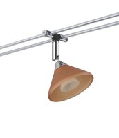 Paulmann Seil- und Schienensystem CombiEasy Spot Co lumenar 1x35W GU4 Chrom/Orange satiniert 12V Metall