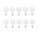 Paulmann 10x LED Globe 80 7 colors 1W E14