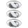 92002 Premium EBL Set ESL schwenkbar 3x11W 230V GU10 51mm Chrom/Alu
