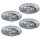 4x  Paulmann Premium Einbauleuchten schwenkbar max.35W 12V GU4 35mm Chrom/Alu Zink