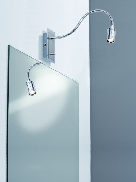Paulmann Mirror Zylindro Bettleseleuchte 1x3W LED Chrom 230V DC 700mA Metall