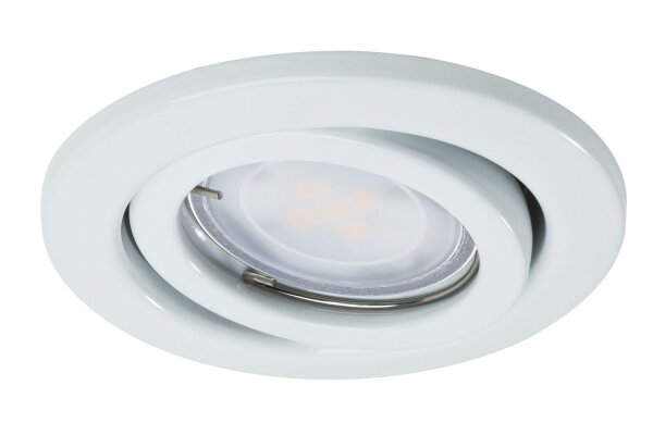 Nice Price Basic Einbauleuchten Set schwenkbar LED 3x2,6W 230V GU10 51mm Weiß/Metall
