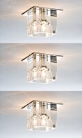 Paulmann Quality Einbauleuchten Set Glassy Cube 3x10W...