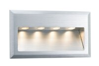 Paulmann Special Einbauleuchten Set Cross Wand LED 4W 6VA 230V 10x18cm Alu gebürstet/Alu