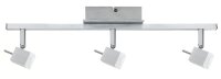 Paulmann Spotlights QuadLed Stange 3x3W Alu gebürstet 230V/12V Metall/Glas