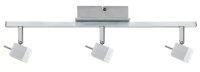 Paulmann Spotlights QuadLed Stange 3x3W Alu gebürstet 230V/12V Metall/Glas