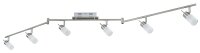 Paulmann Spotlights ZyLed Stange 6x3W Eisen gebürstet 230V/12V Metall/Glas