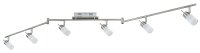 Paulmann Spotlights ZyLed Stange 6x3W Eisen gebürstet 230V/12V Metall/Glas