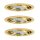 Paulmann Möbel Einbauleuchten Set Dress schwenkbar 3x20W 60VA 230/12V G4 70mm Gold/Alu