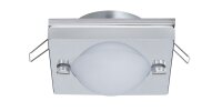 3er Spot-Set  Paulmann 2easy Premium Einbauleuchten  eckig IP65 starr 51mm satiniert/Chrom/Eisen gebürstet/Metall