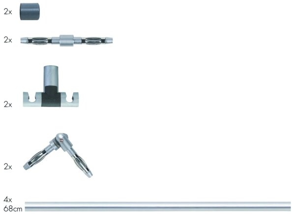 Paulmann Schienensystem Light&Easy Stange gerade 4x680mm max.300W Chrom matt 12V Metall
