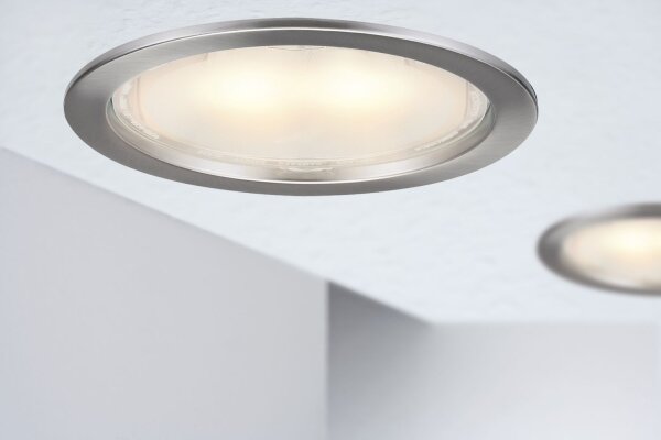 Paulmann Quality Einbauleuchten Set Sparlampe 1x(2x15W) 230V E27 230mm Eis-g./Stahlblech/Glas