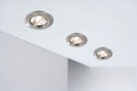 Paulmann Quality Einbauleuchten starr max.50W 12V GU5,3 51mm Eisen gebürstet/Stahlblech