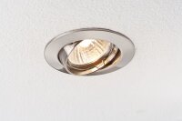 Paulmann Premium Einbauleuchten Set schwenkbar 50W 60VA 230/12V GU5,3 51mm Eisen gebürstet/Alu Zink