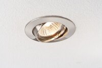 Paulmann Premium Einbauleuchten Set schwenkbar 50W 60VA 230/12V GU5,3 51mm Eisen gebürstet/Alu Zink