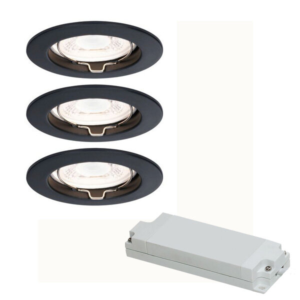 3x 180 lm LED Einbauleuchten GU4 36°Anthrazit 953.76 inkl. 12VA Transformator