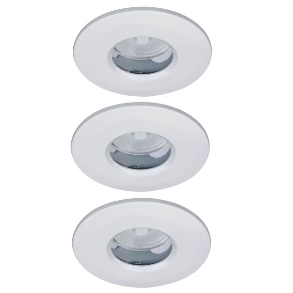 Paulmann Premium Einbauleuchten Set LED starr IP65 3x4W 230/12V GU5,3 51mm Weiß/Metall