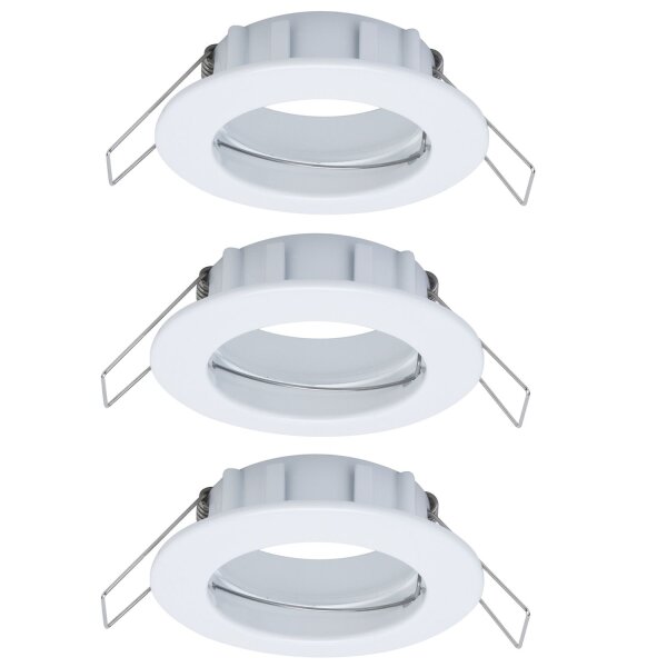 Paulmann 2easy Premium Einbauleuchten 3er Spot-Set IP44 starr 51mm Weiß