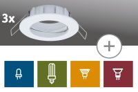 Paulmann 2easy Premium Einbauleuchten 3er Spot-Set IP44 starr 51mm Weiß