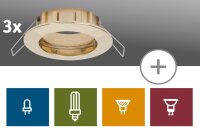Paulmann 2easy Premium Einbauleuchten 3er Spot-Set IP44 starr 51mm Gold
